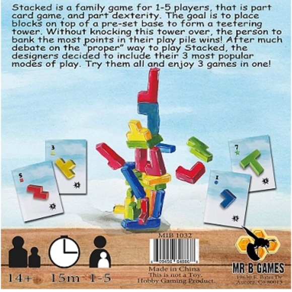 STACKED by Mr B Games - New In Shrink! - Picture 2 of 2